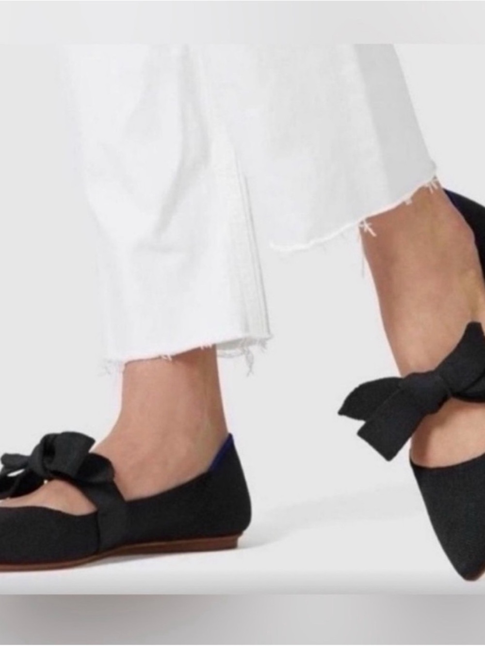Rothy's Black Point -Toe Bow Tie Ballet Flats (discontinued)